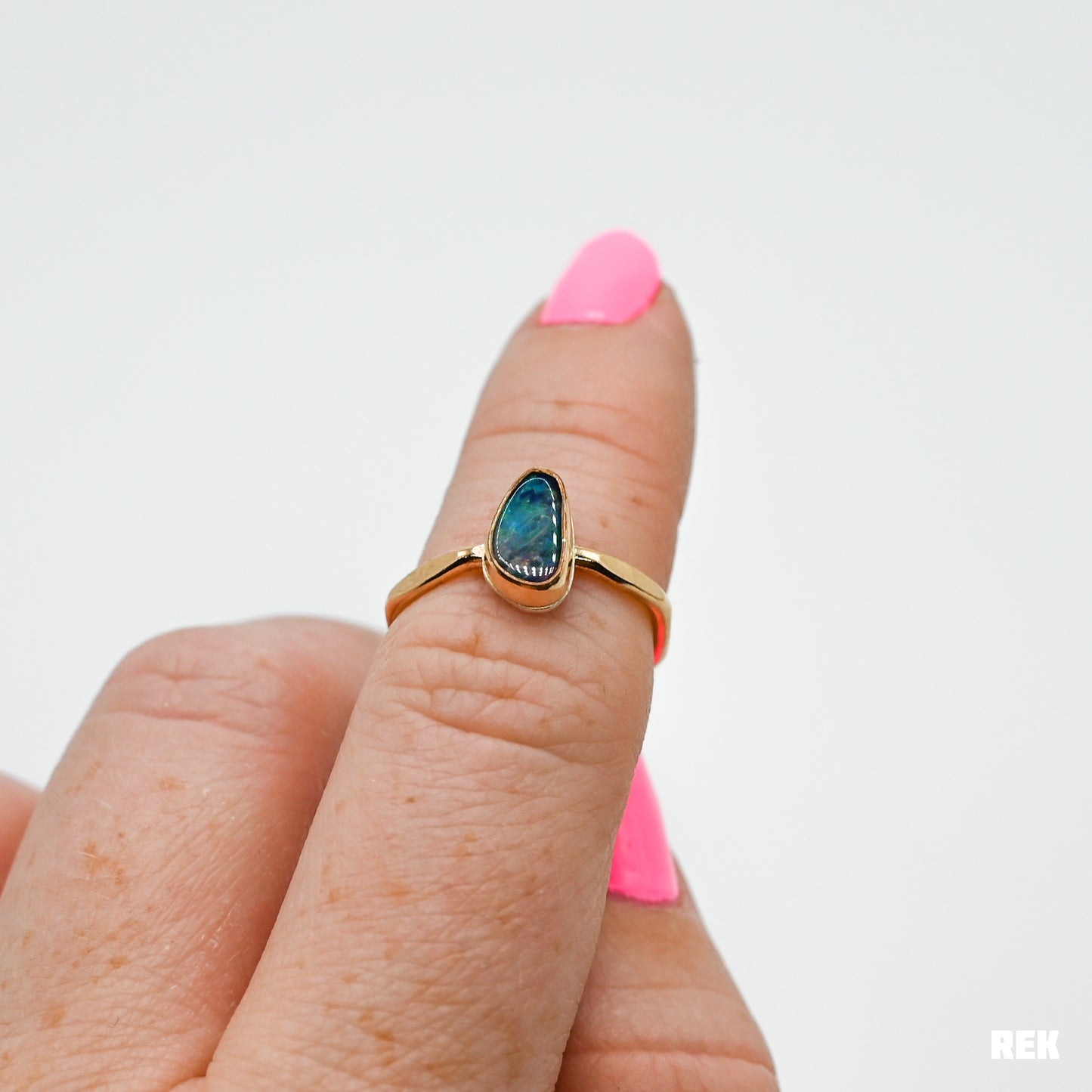Gold fill Australian opal size 6.25