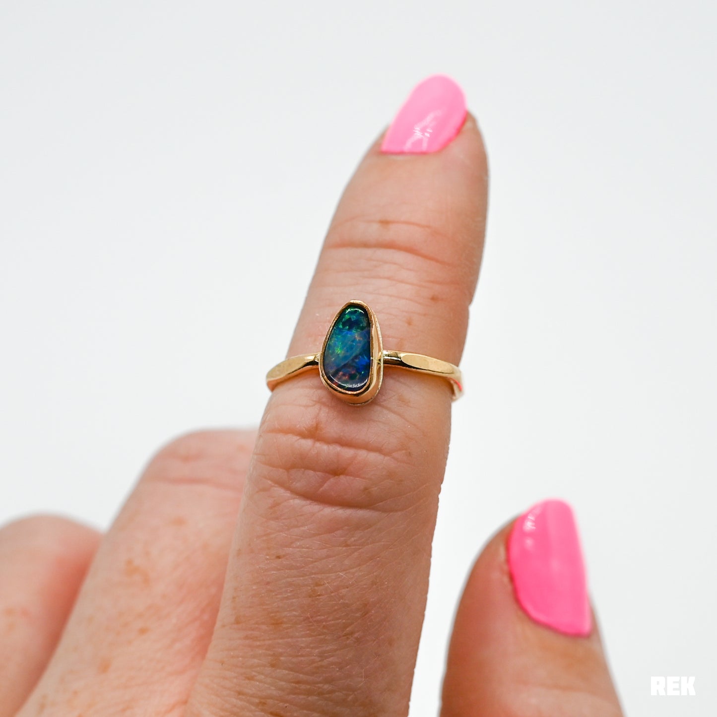 Gold fill Australian opal size 6.25