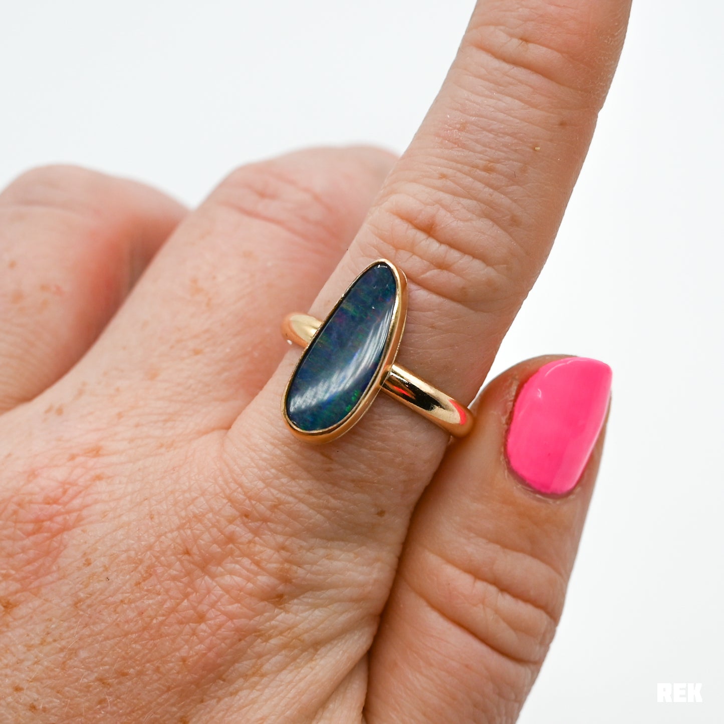 Gold fill Australian opal size 9.5