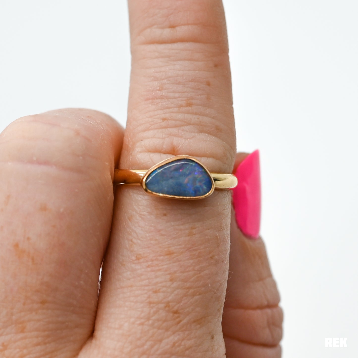 Gold fill Australian opal size 7.5