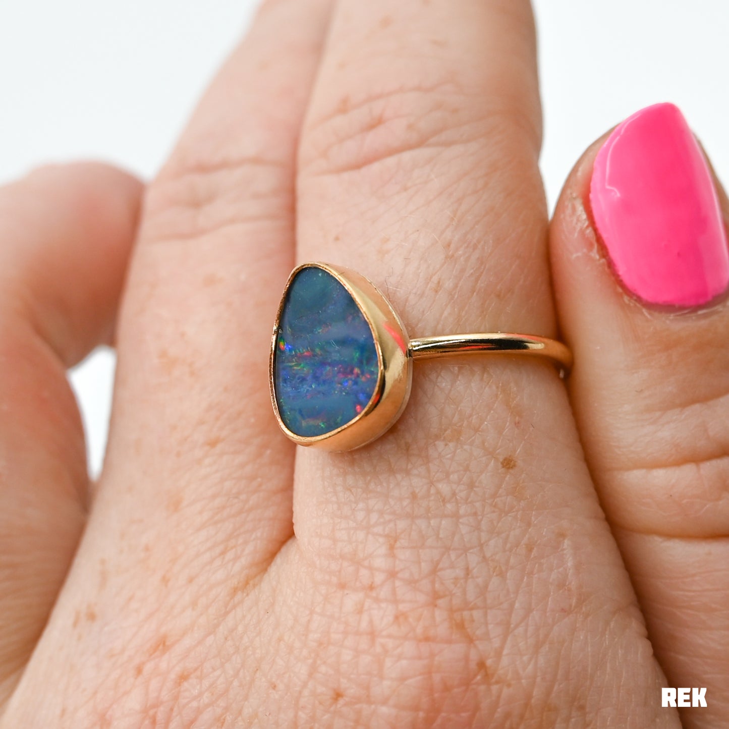 Gold fill Australian opal size 7.75