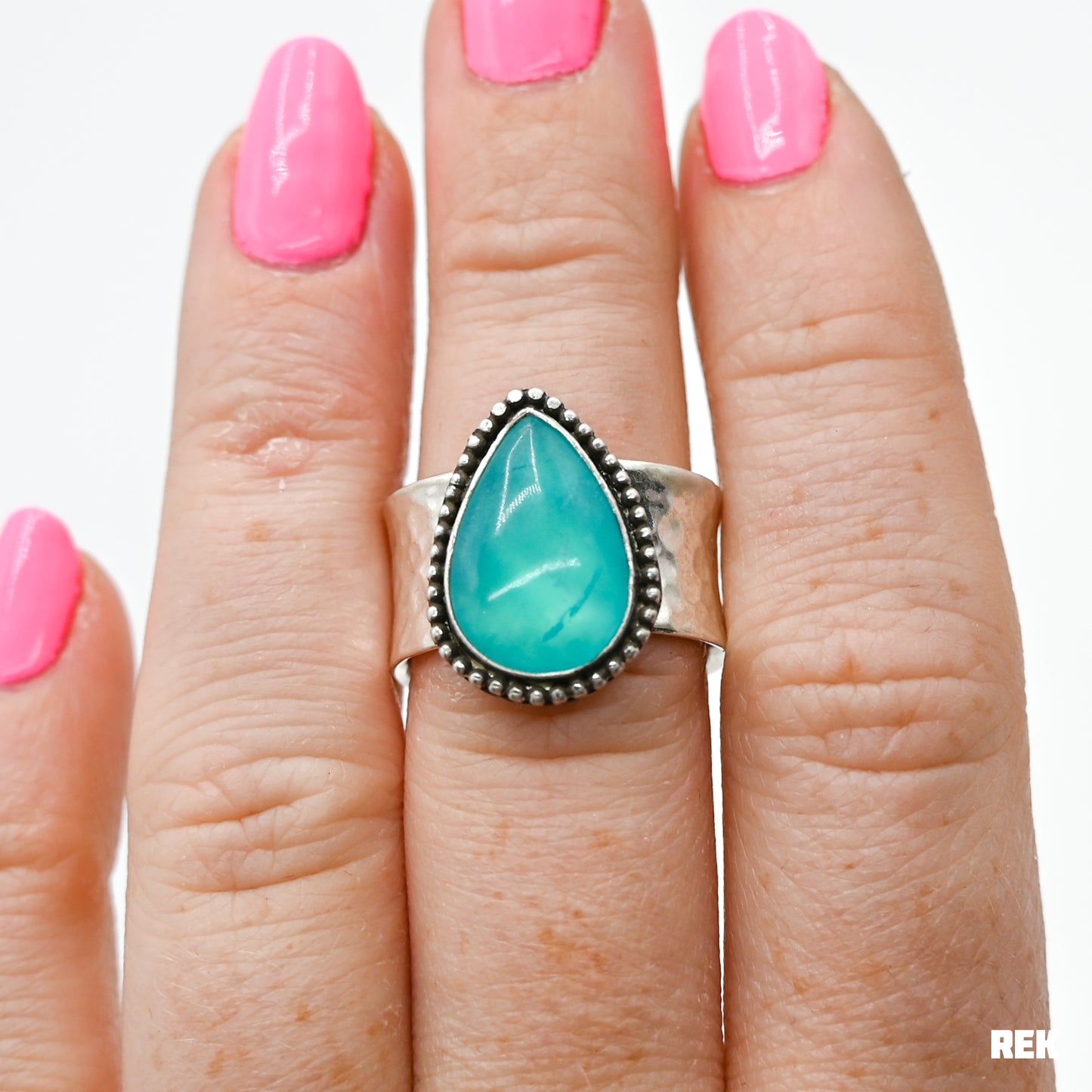 Pear amazonite bead around size 7