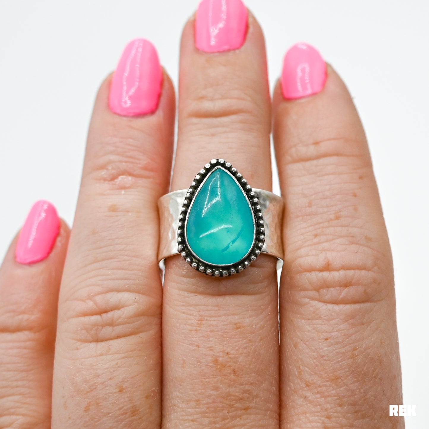 Pear amazonite bead around size 7