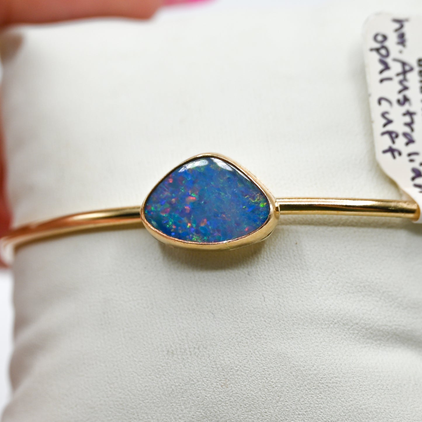 Gold fill Australian opal cuff