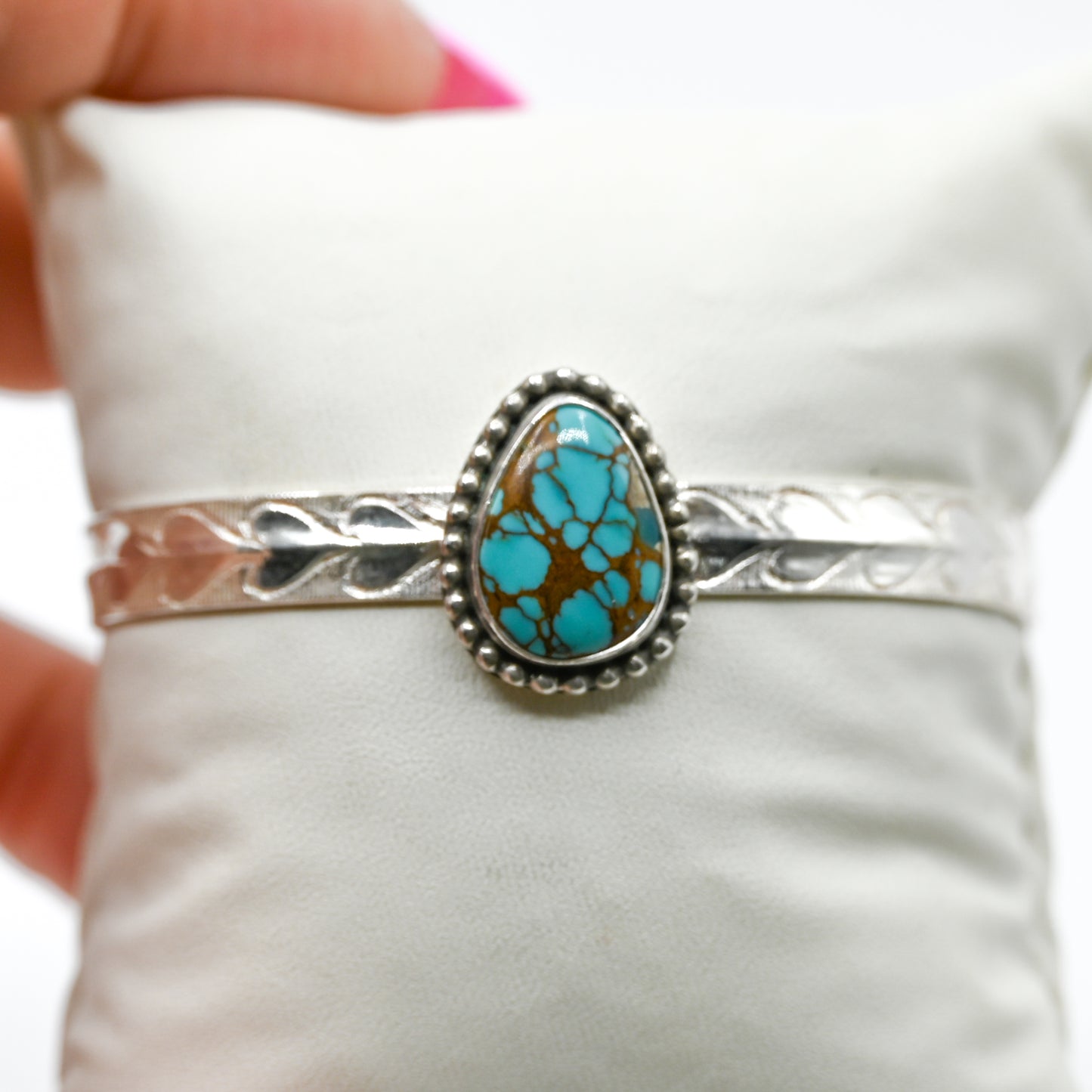 Pilot mountain turquoise with heart style cuff