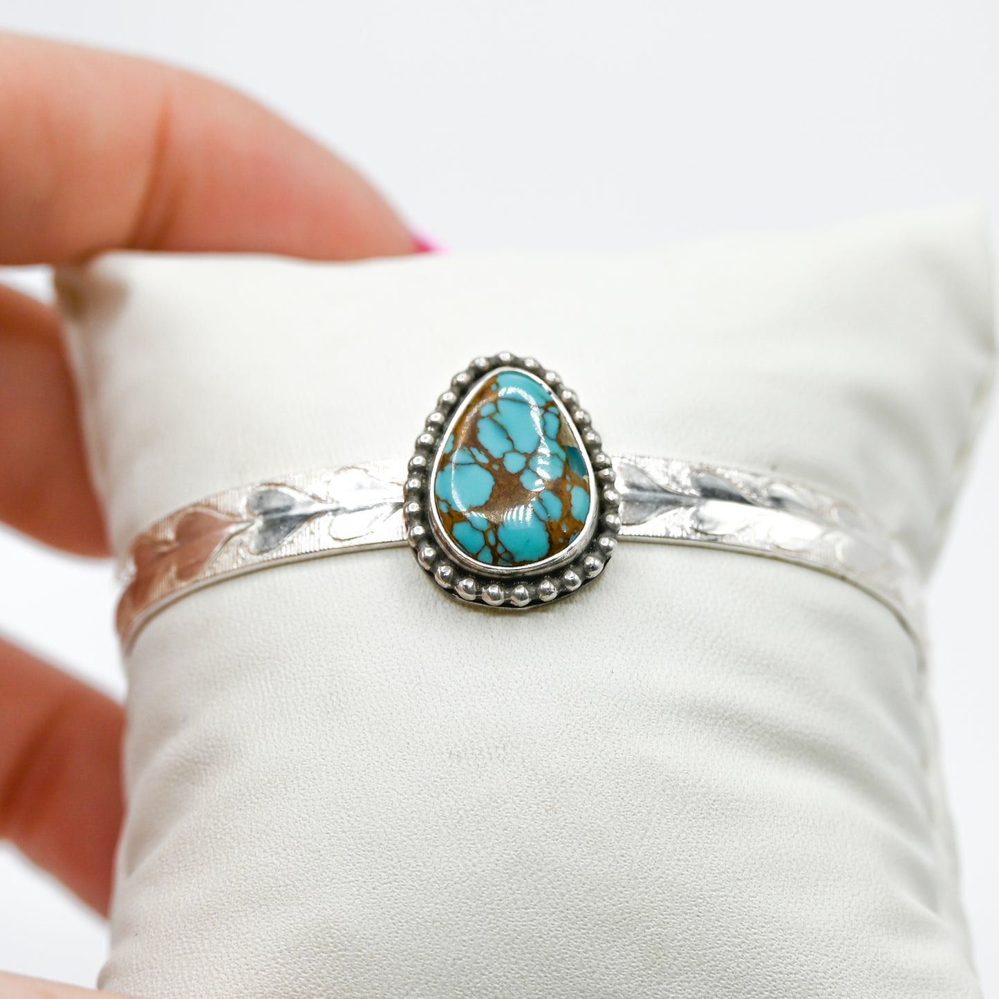 Pilot mountain turquoise with heart style cuff