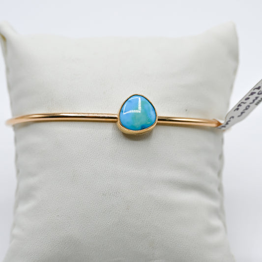 Gold fill Kingman turquoise cuff