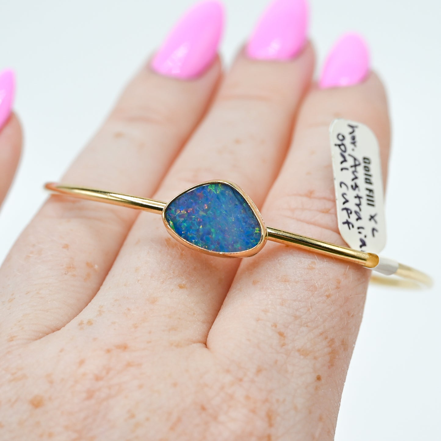 Gold fill Australian opal cuff