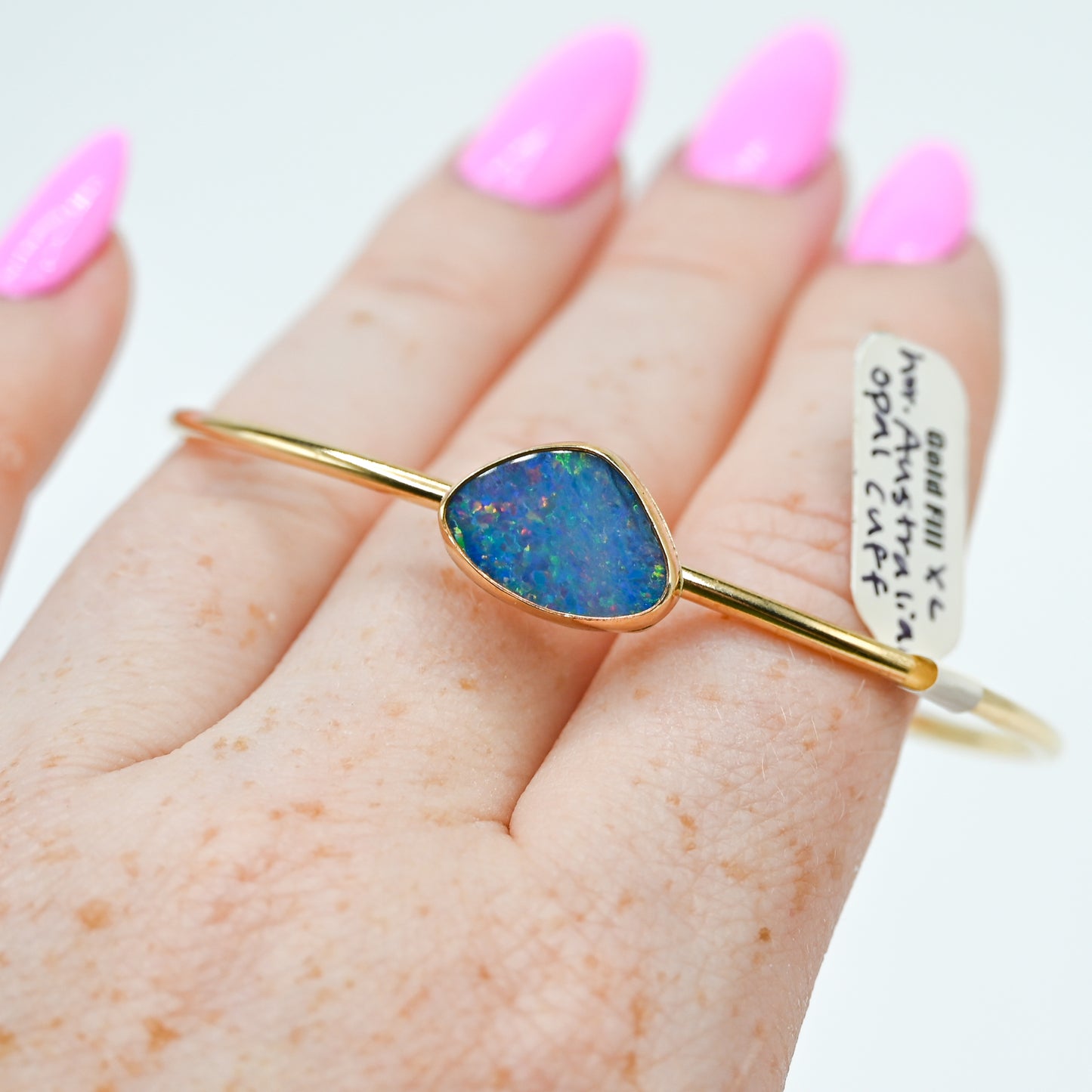 Gold fill Australian opal cuff