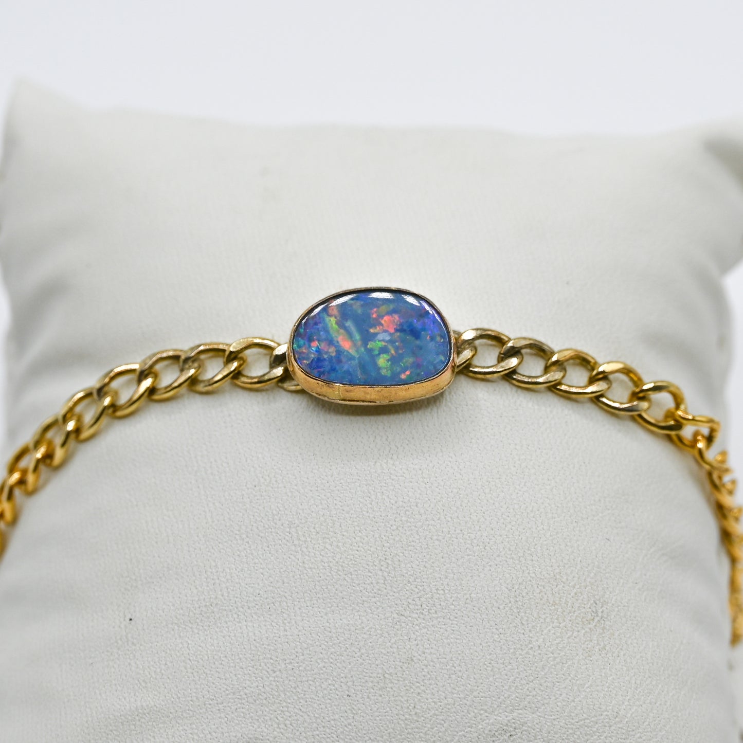 Gold fill Australian opal bracelet