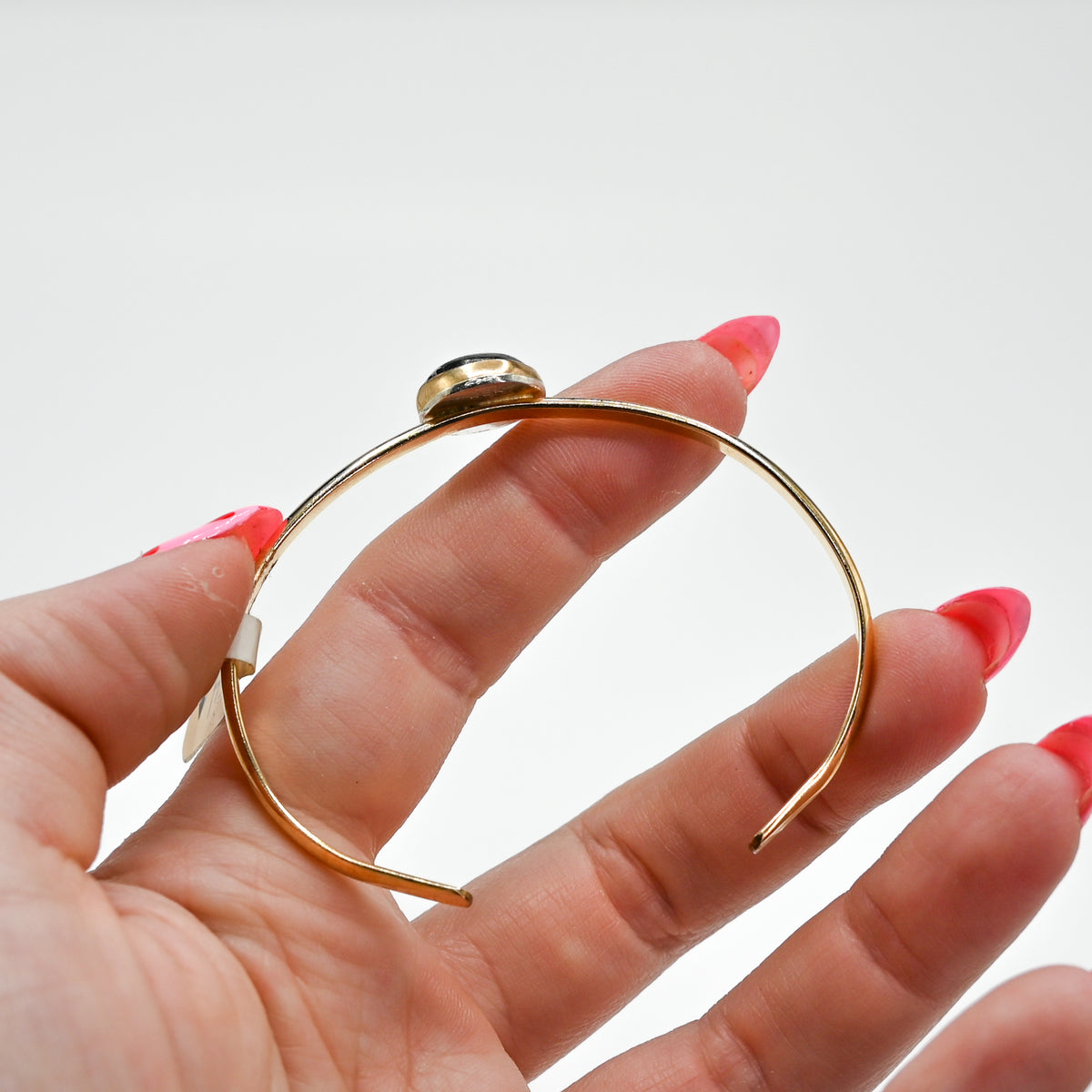 Gold fill white buffalo cuff