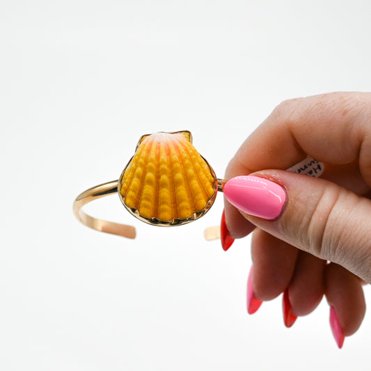 Gold fill Hawaiian sunrise shell cuff