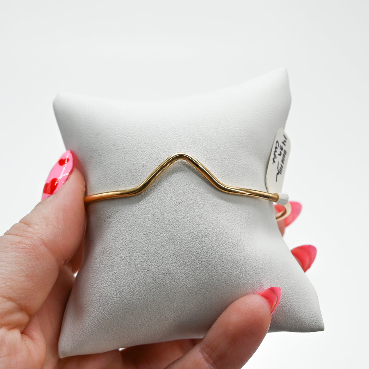 Gold fill chevron wire cuff
