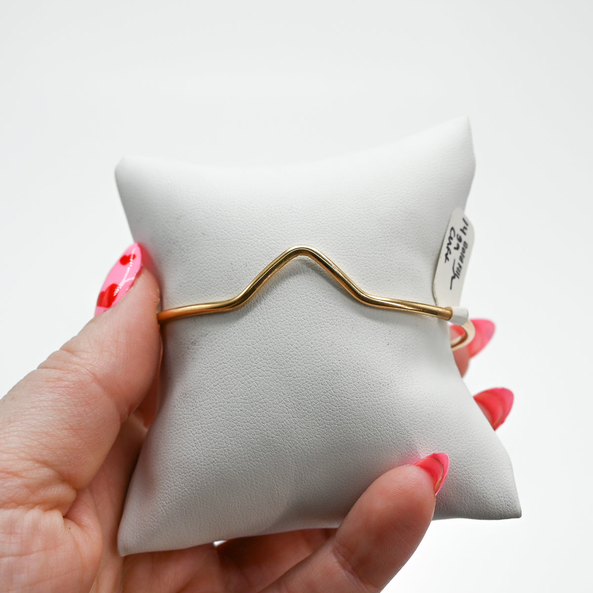 Gold fill chevron wire cuff
