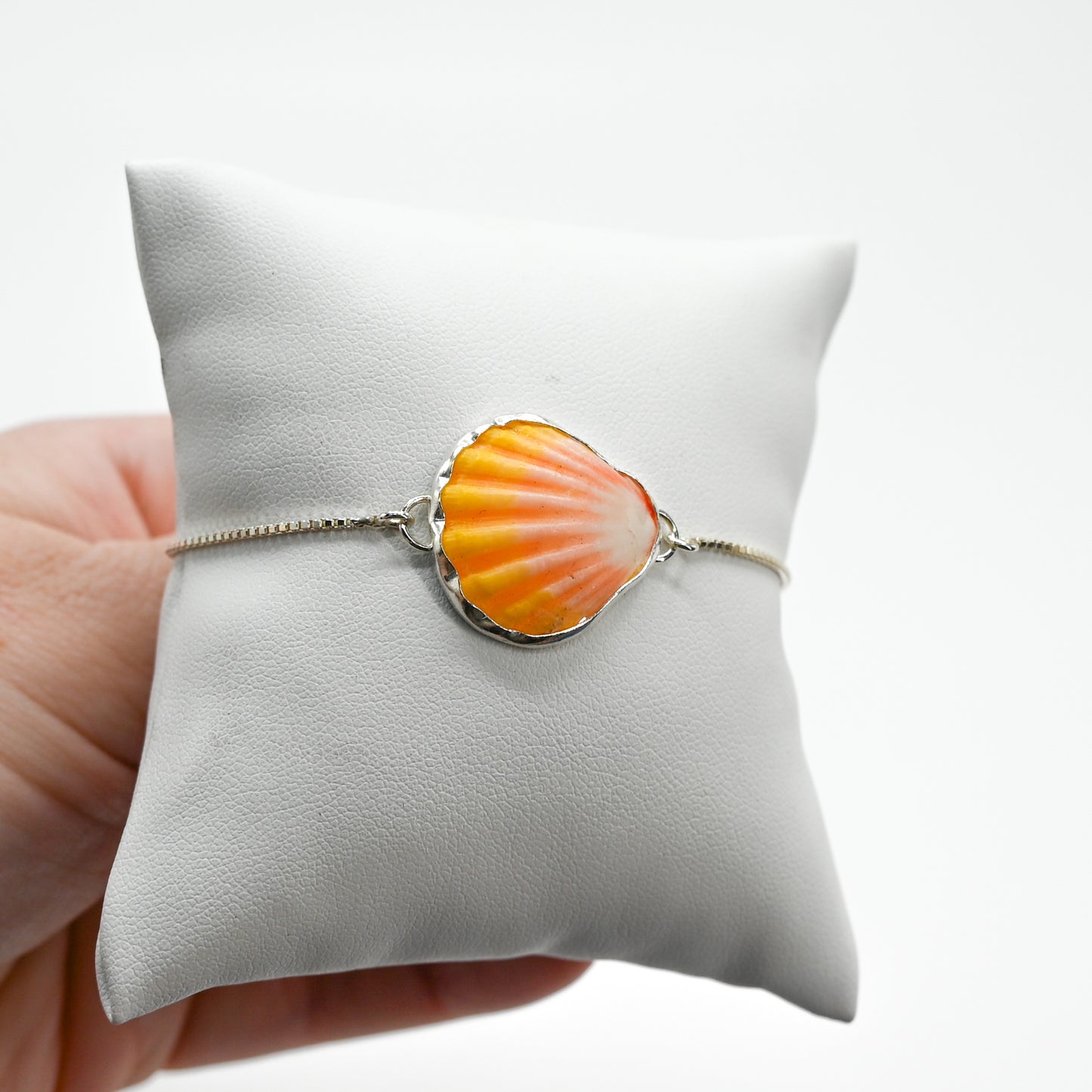 Adjustable Hawaiian sunrise shell bracelet