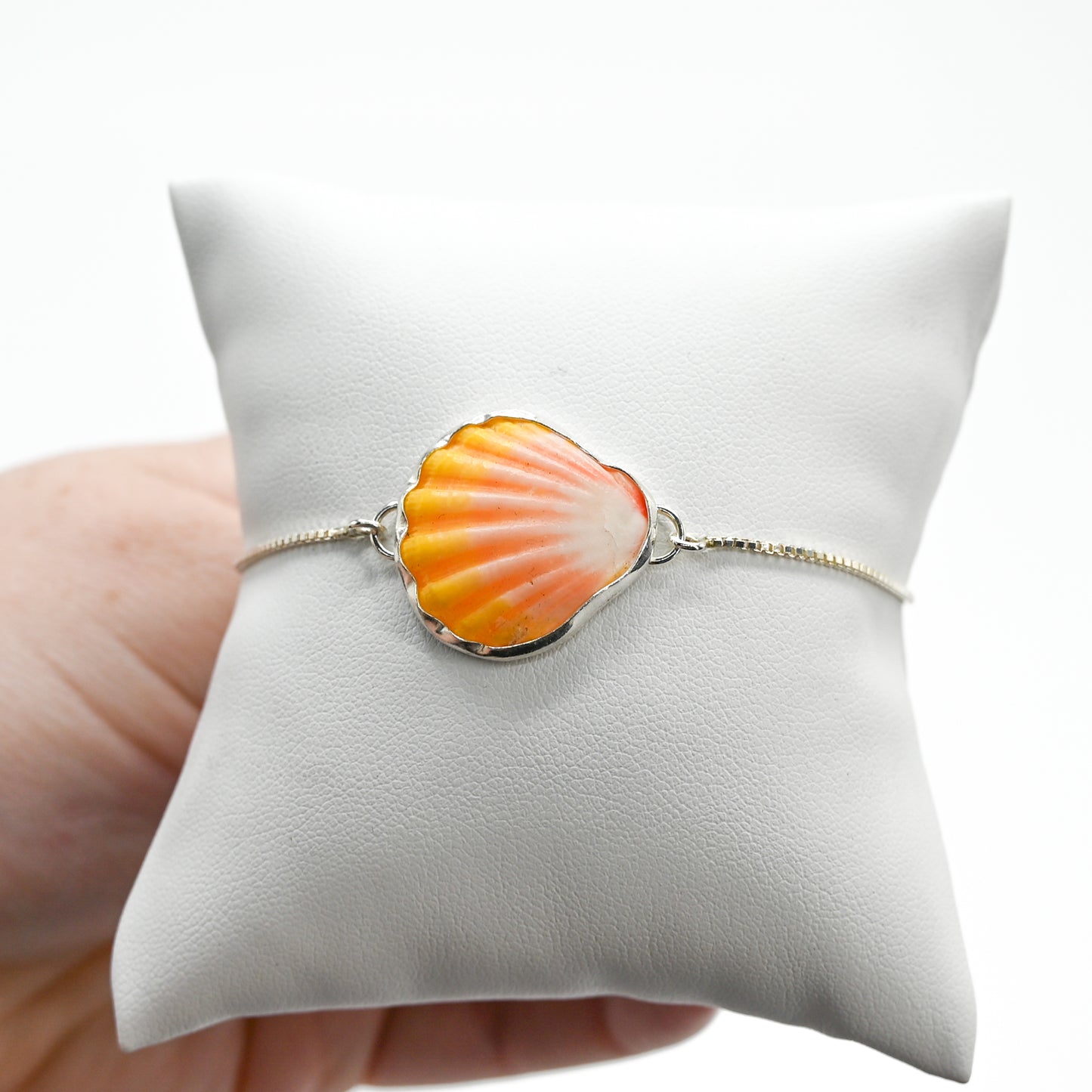 Adjustable Hawaiian sunrise shell bracelet