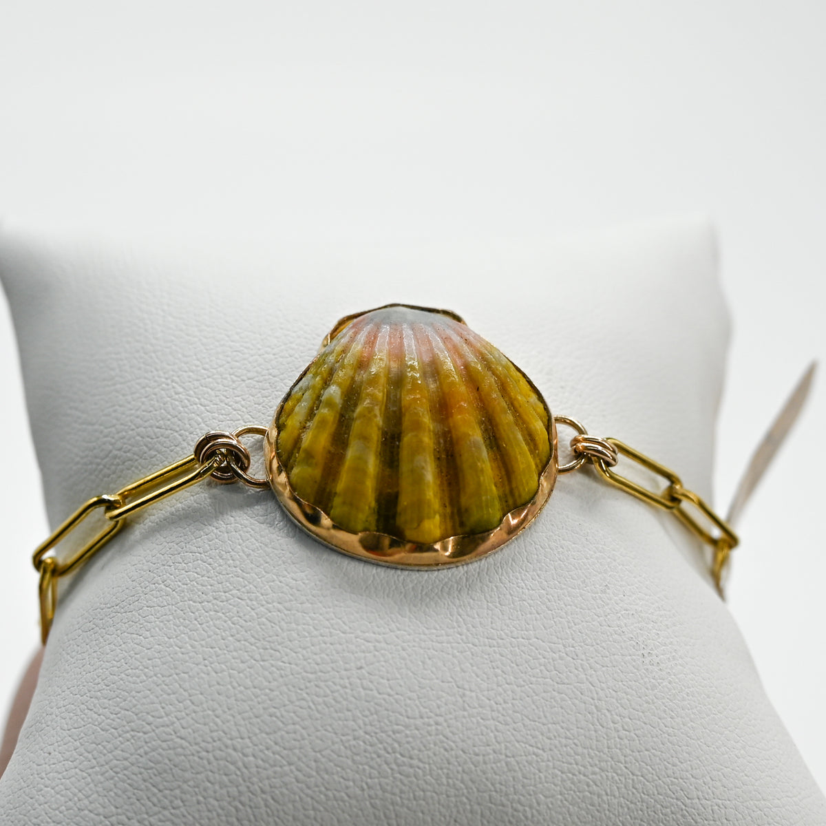 Gold fill Hawaiian moonrise shell bracelet