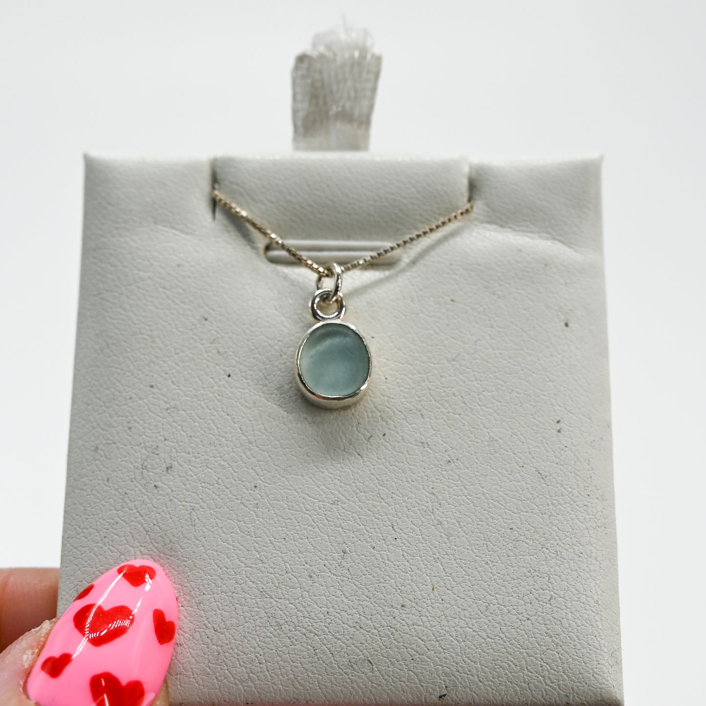 Sea foam sea glass necklace