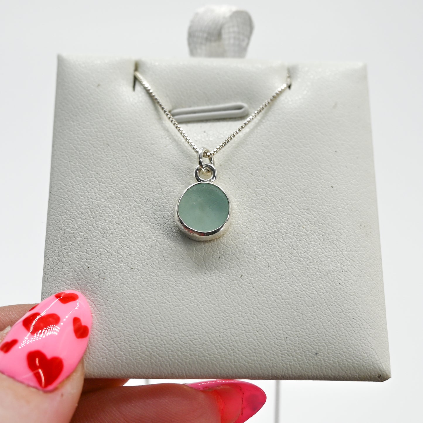 Sea foam sea glass necklace