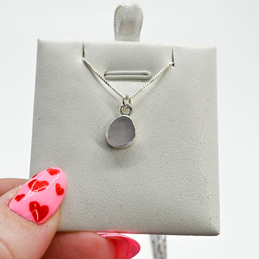 Lavender sea glass necklace