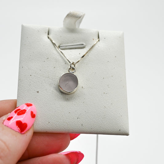 Lavender sea glass necklace