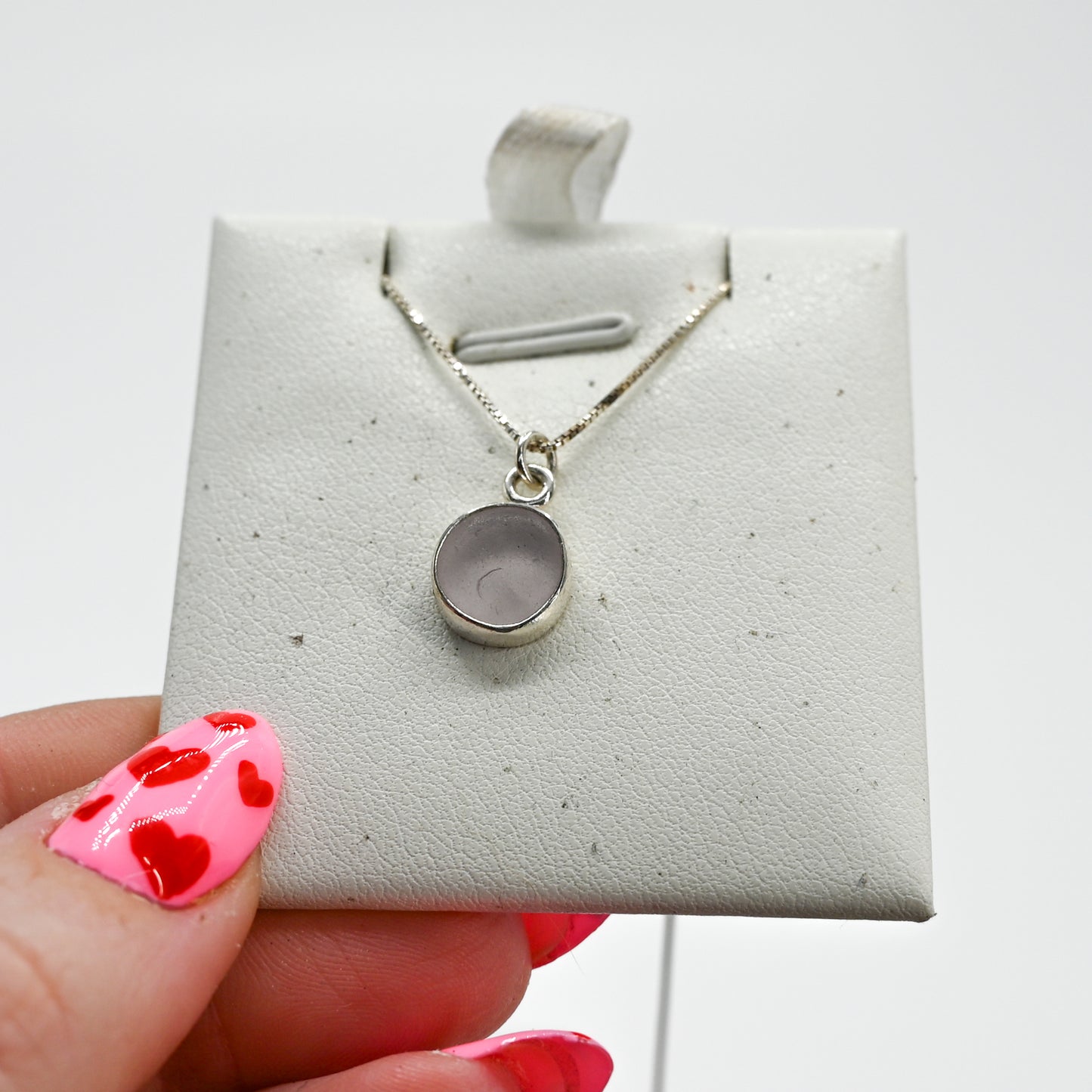 Lavender sea glass necklace
