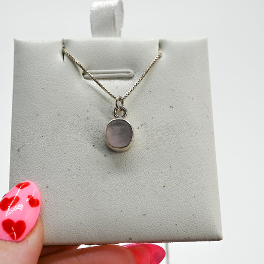 Lavender sea glass necklace