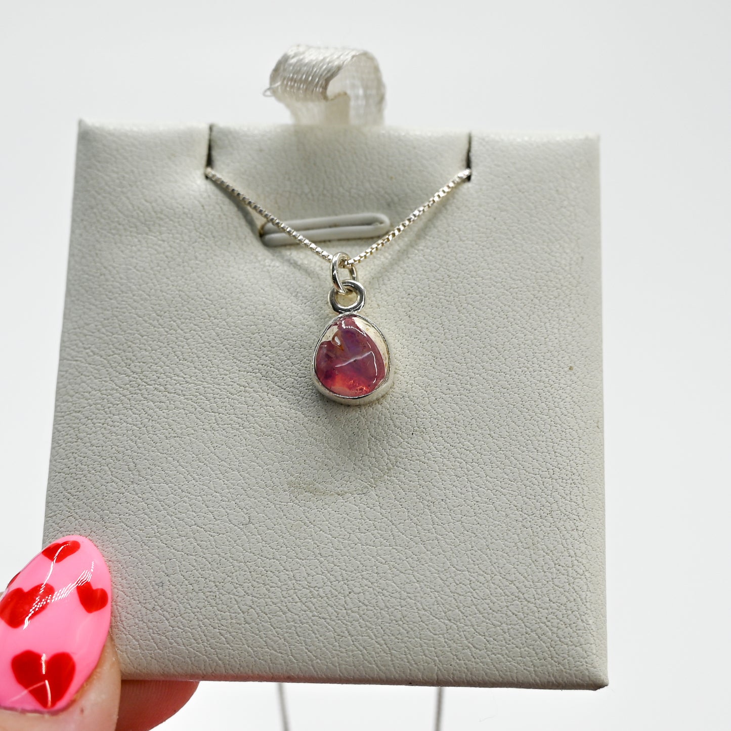 Mexican fire opal necklace