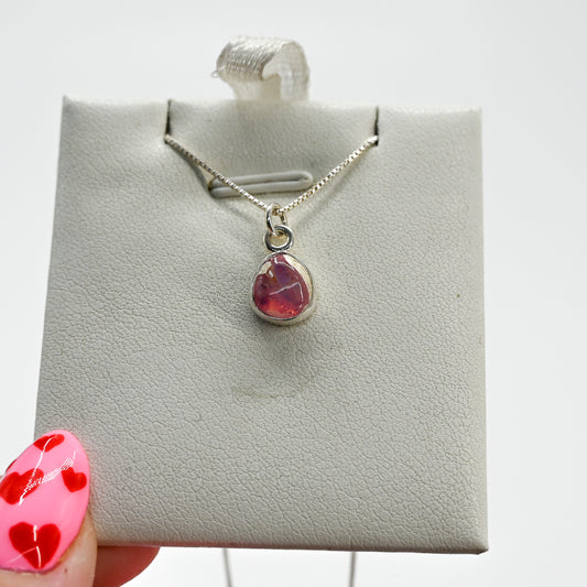 Mexican fire opal necklace