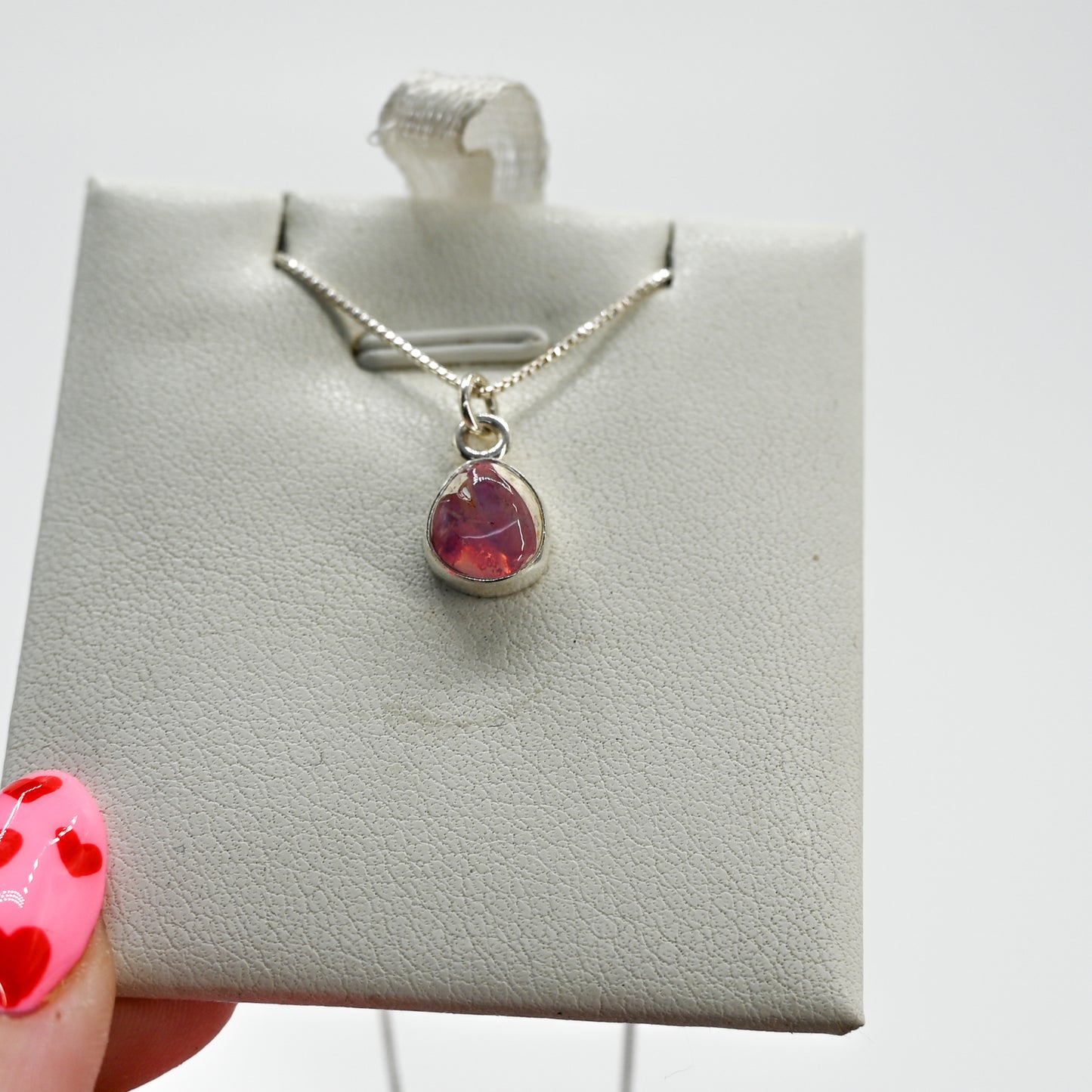 Mexican fire opal necklace