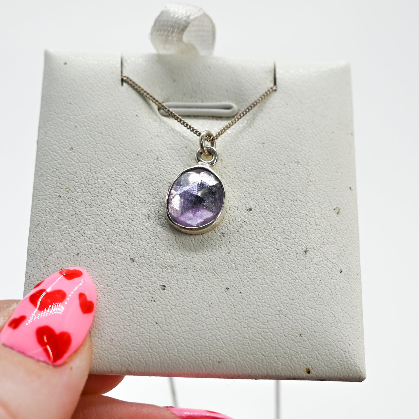Rose cut amethyst necklace