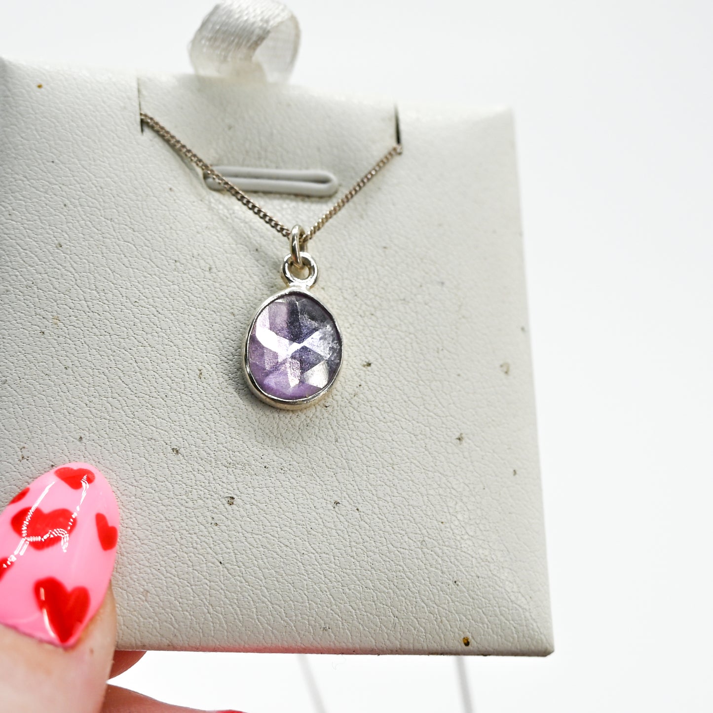 Rose cut amethyst necklace