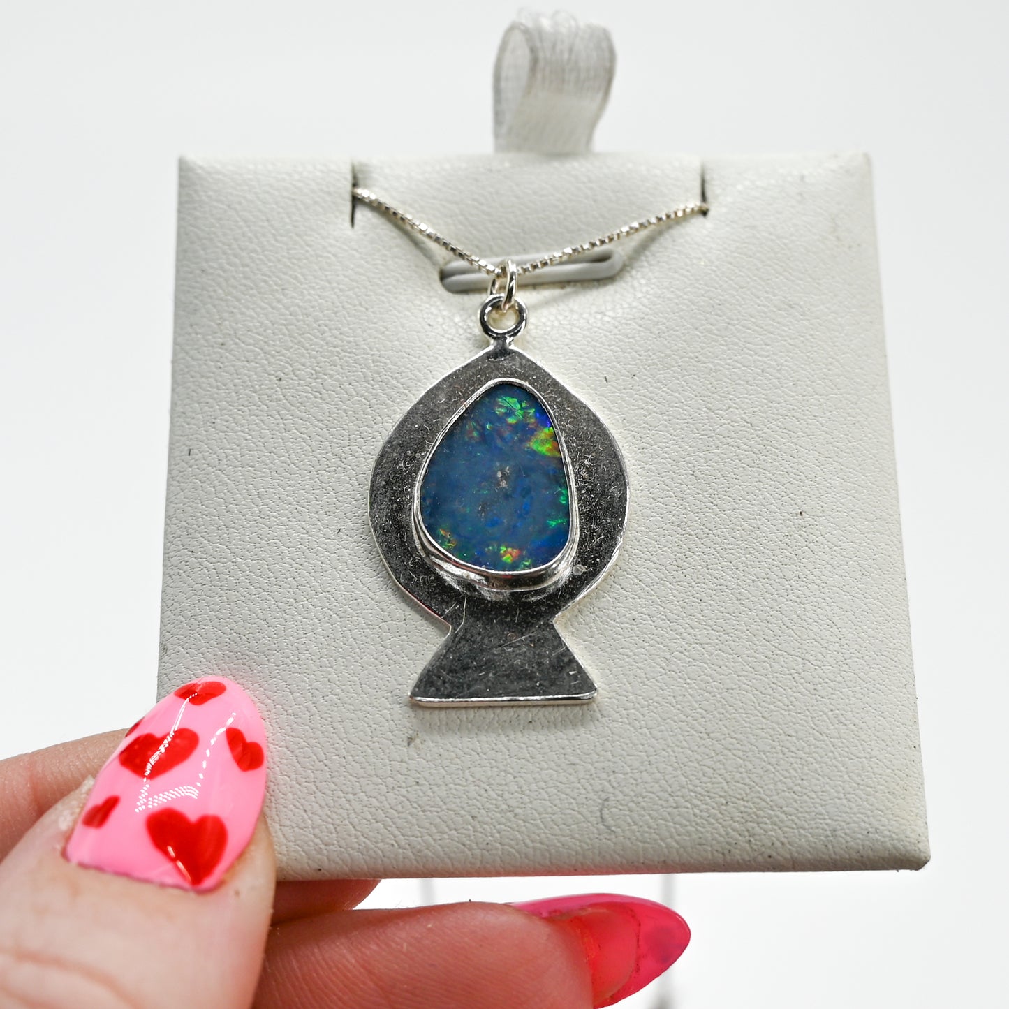 Australian opal fish necklace