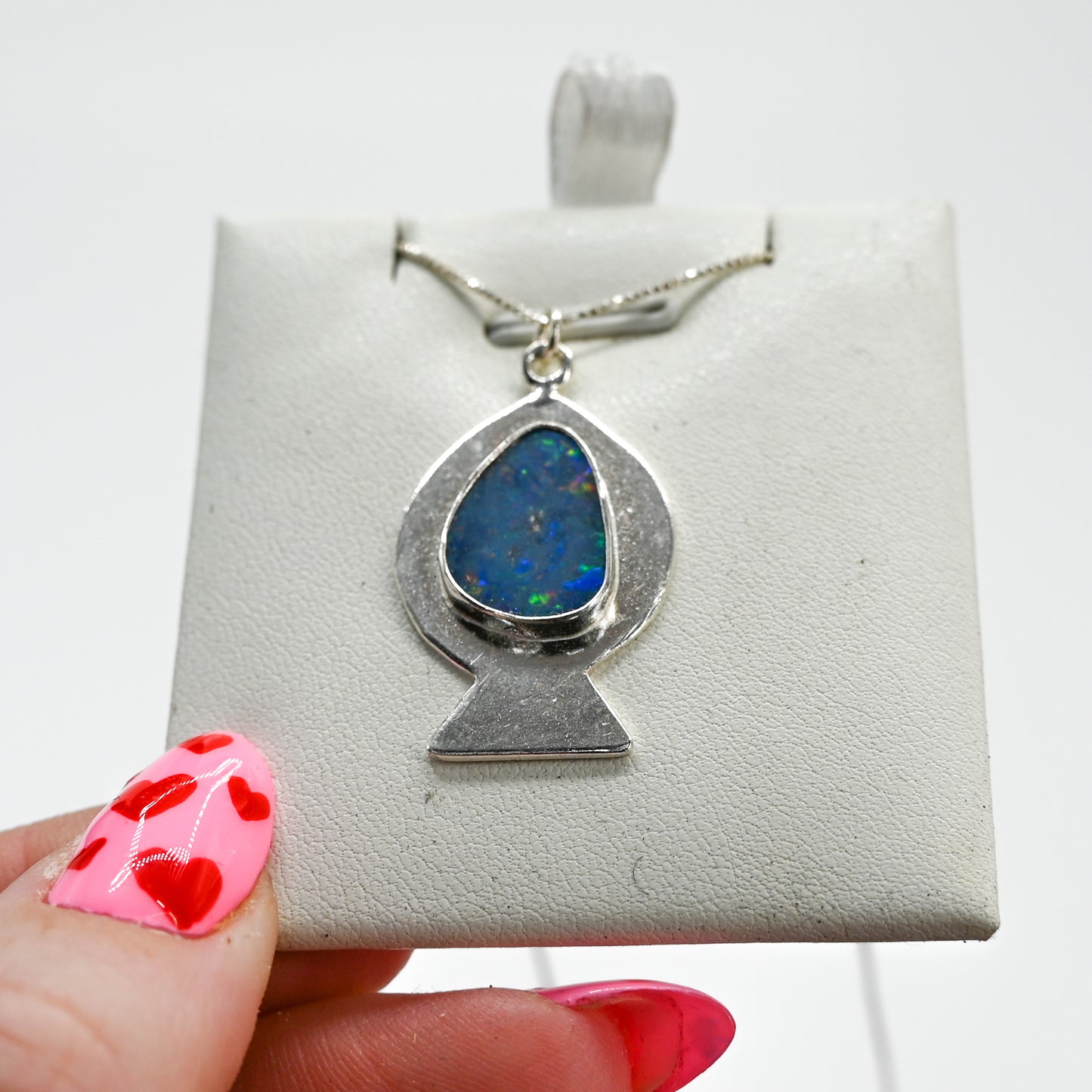 Australian opal fish necklace
