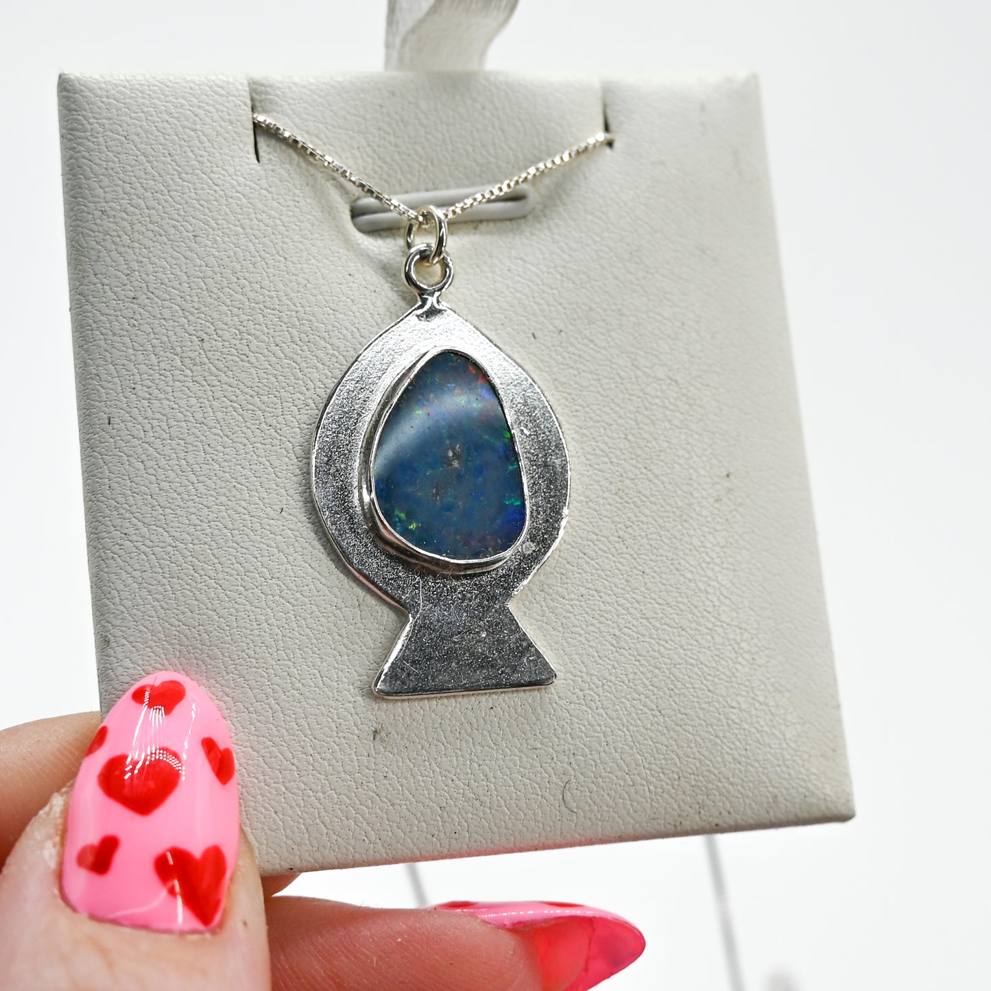 Australian opal fish necklace