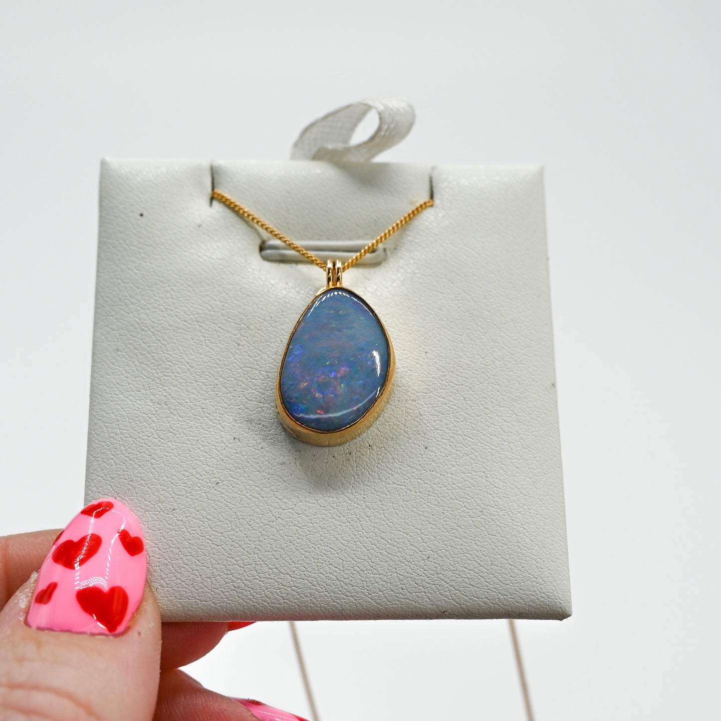 Gold fill australian opal necklace