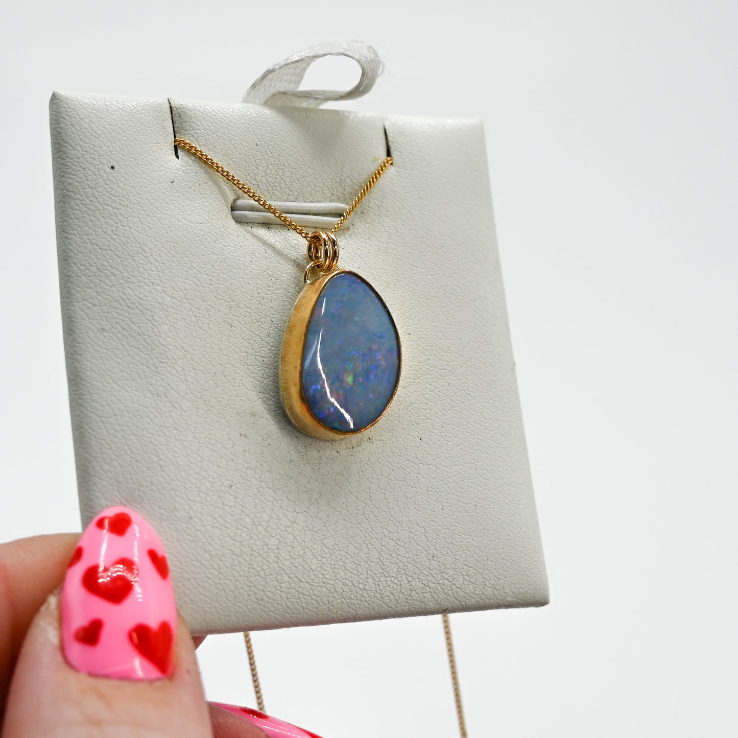 Gold fill australian opal necklace