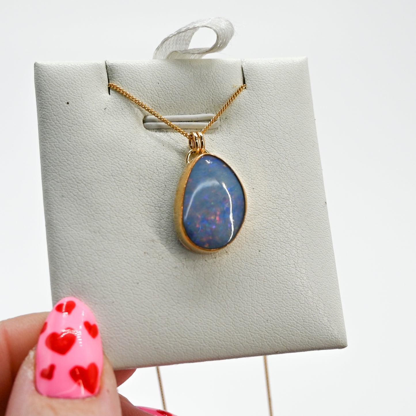 Gold fill australian opal necklace
