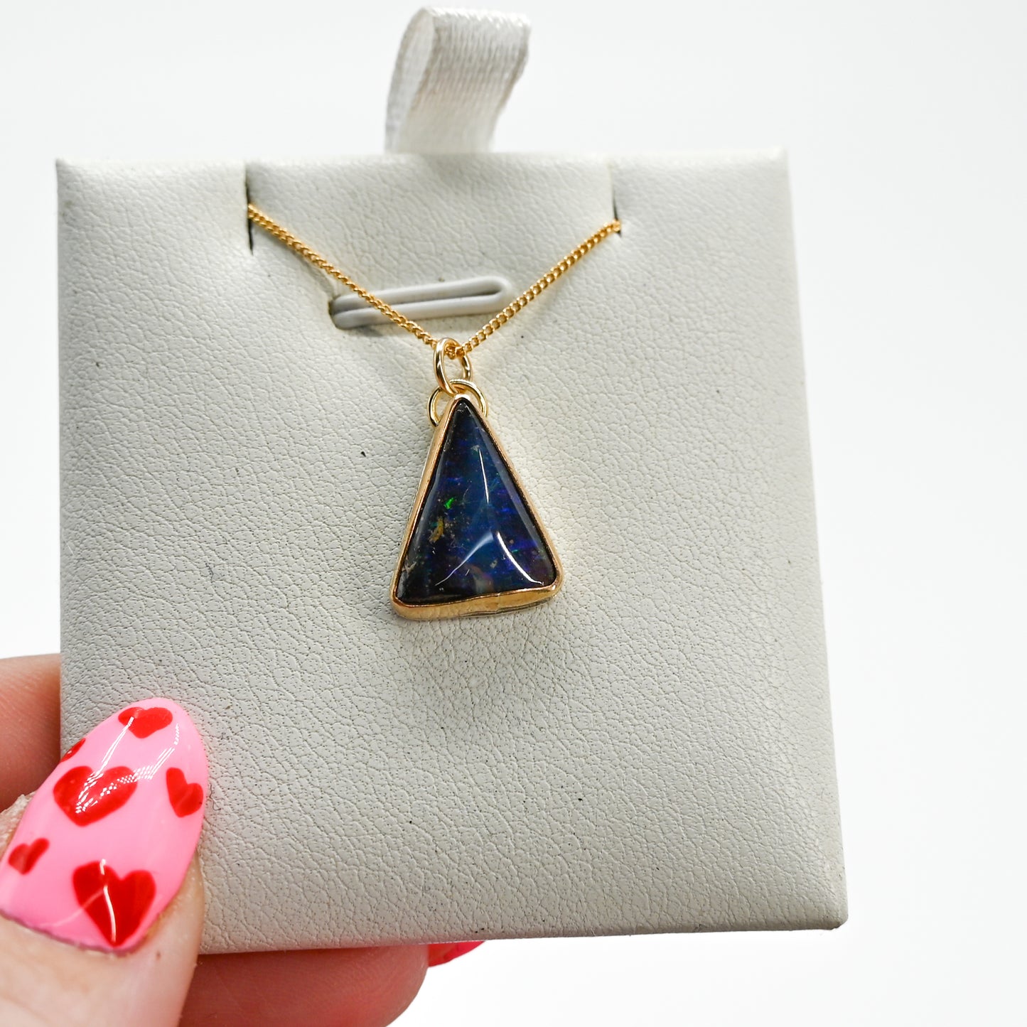 Gold fill Australian boulder opal necklace