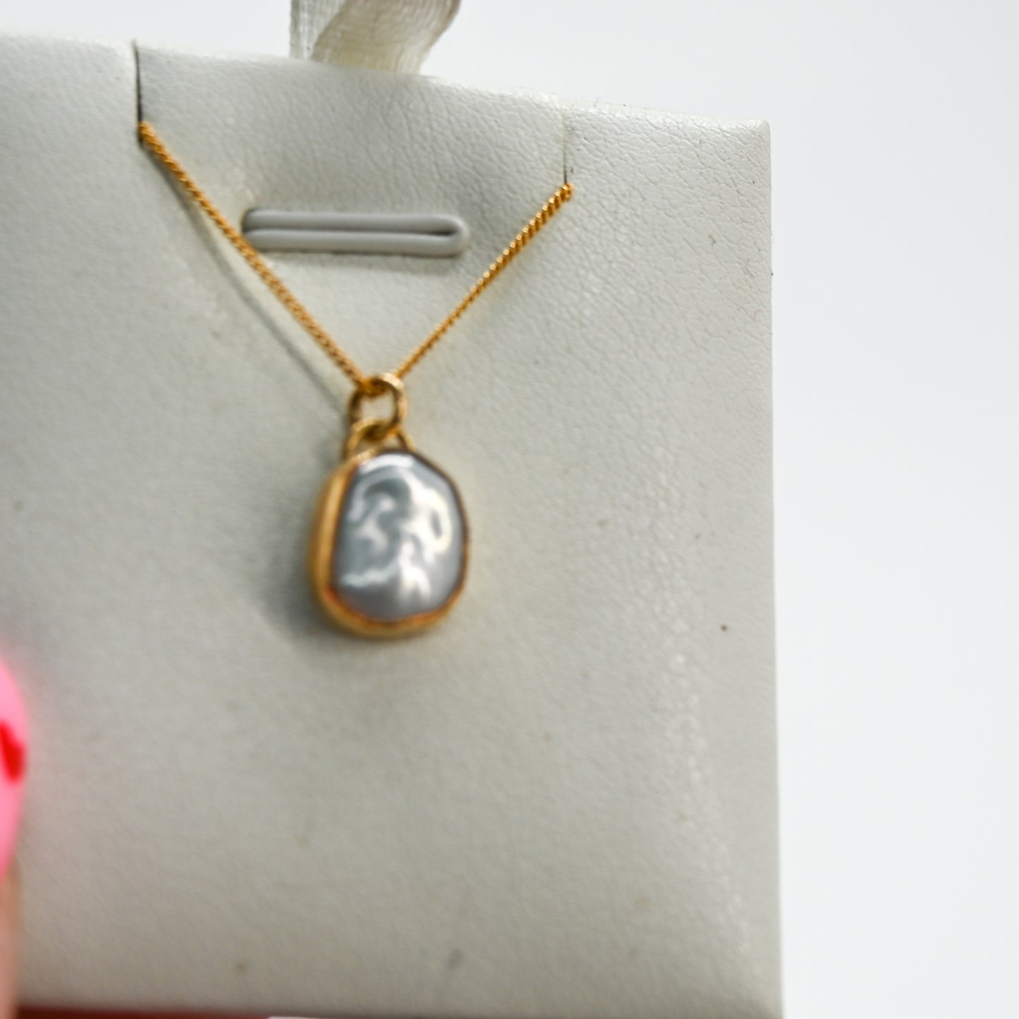 Gold fill keshi pearl necklace