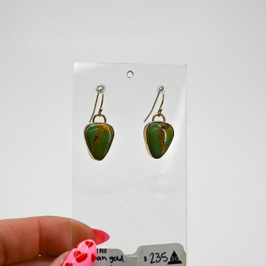 Gold fill sonoran gold turquoise earrings