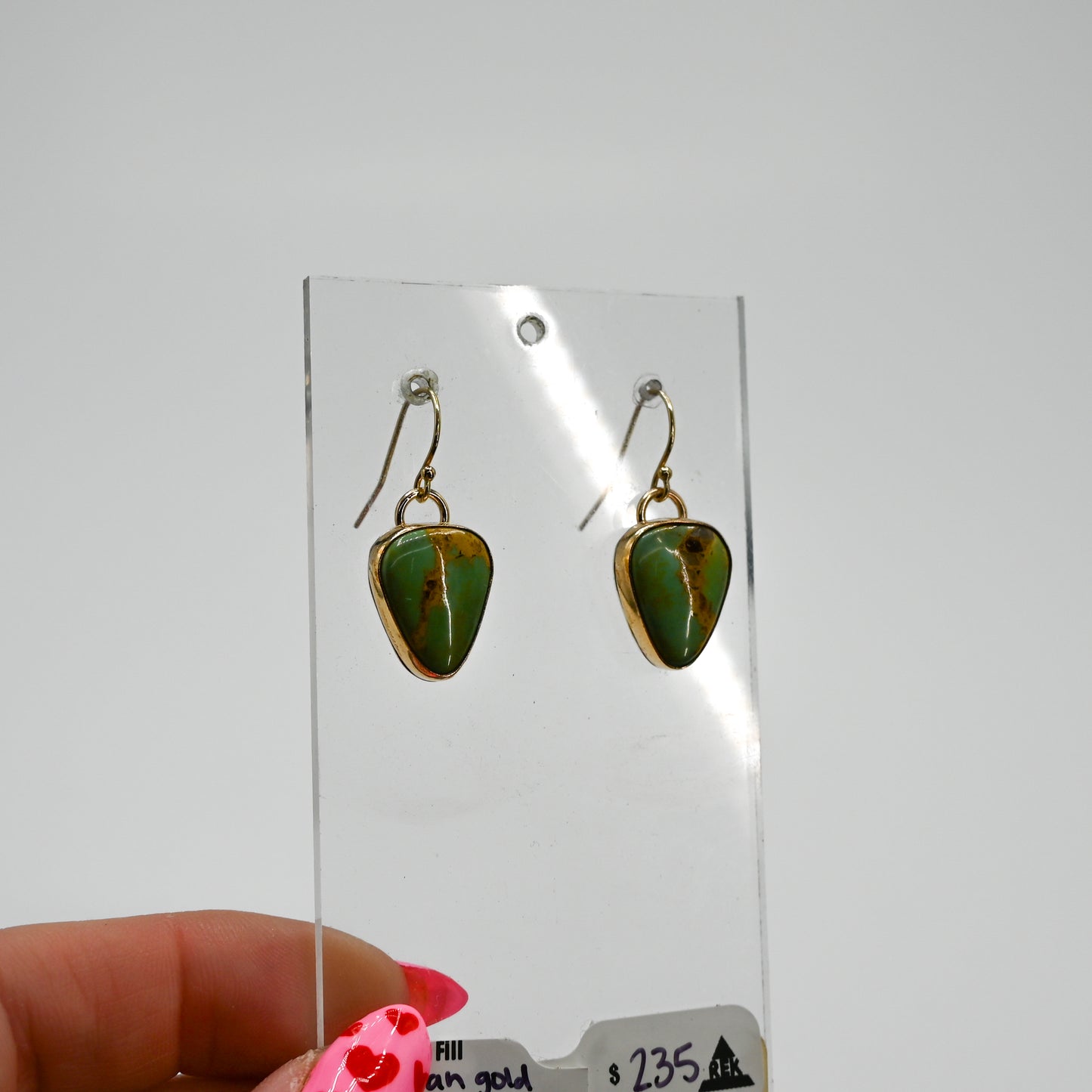 Gold fill sonoran gold turquoise earrings