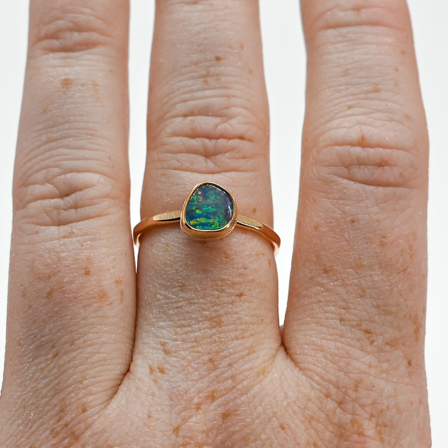 Gold fill Australian opal size 8