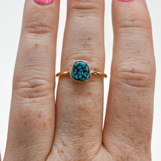 Gold fill kingman nugget cab size 7