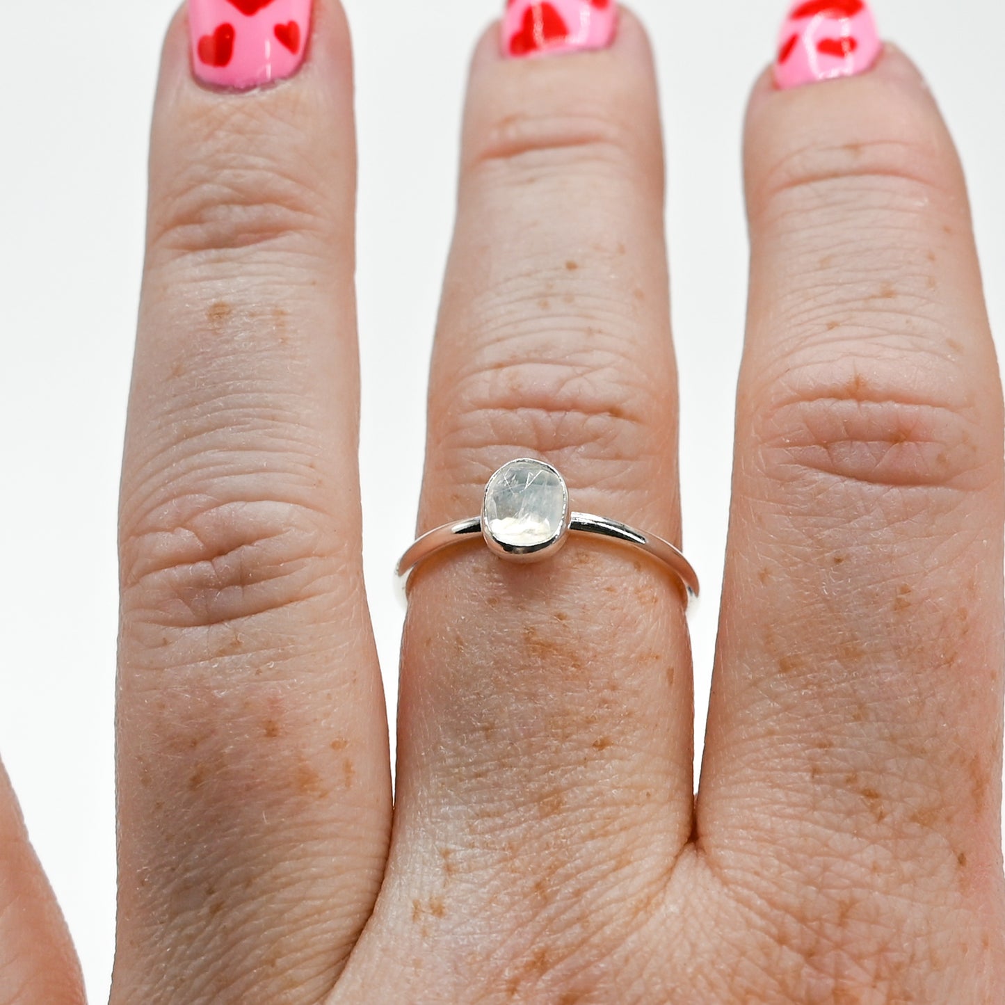 Rose cut moonstone size 8