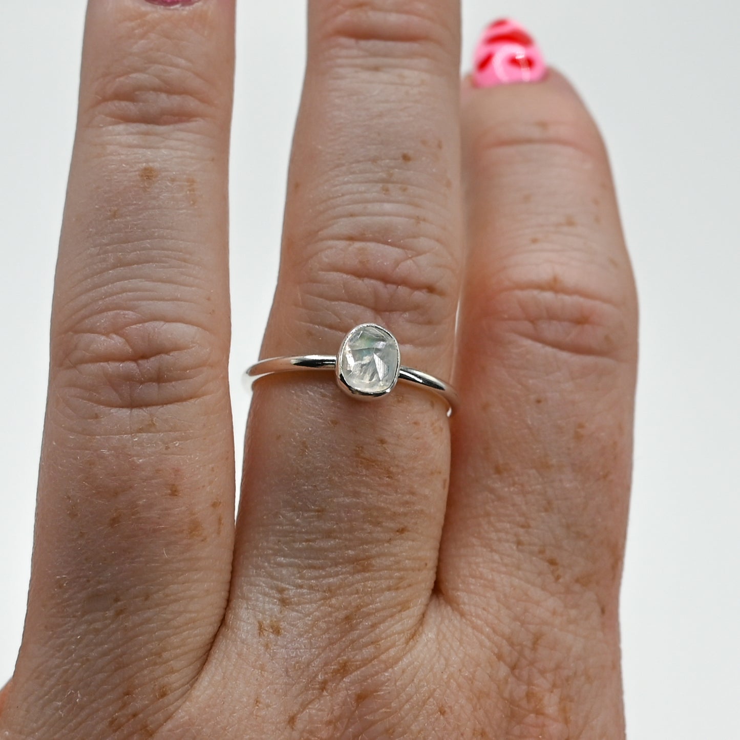 Rose cut moonstone size 8