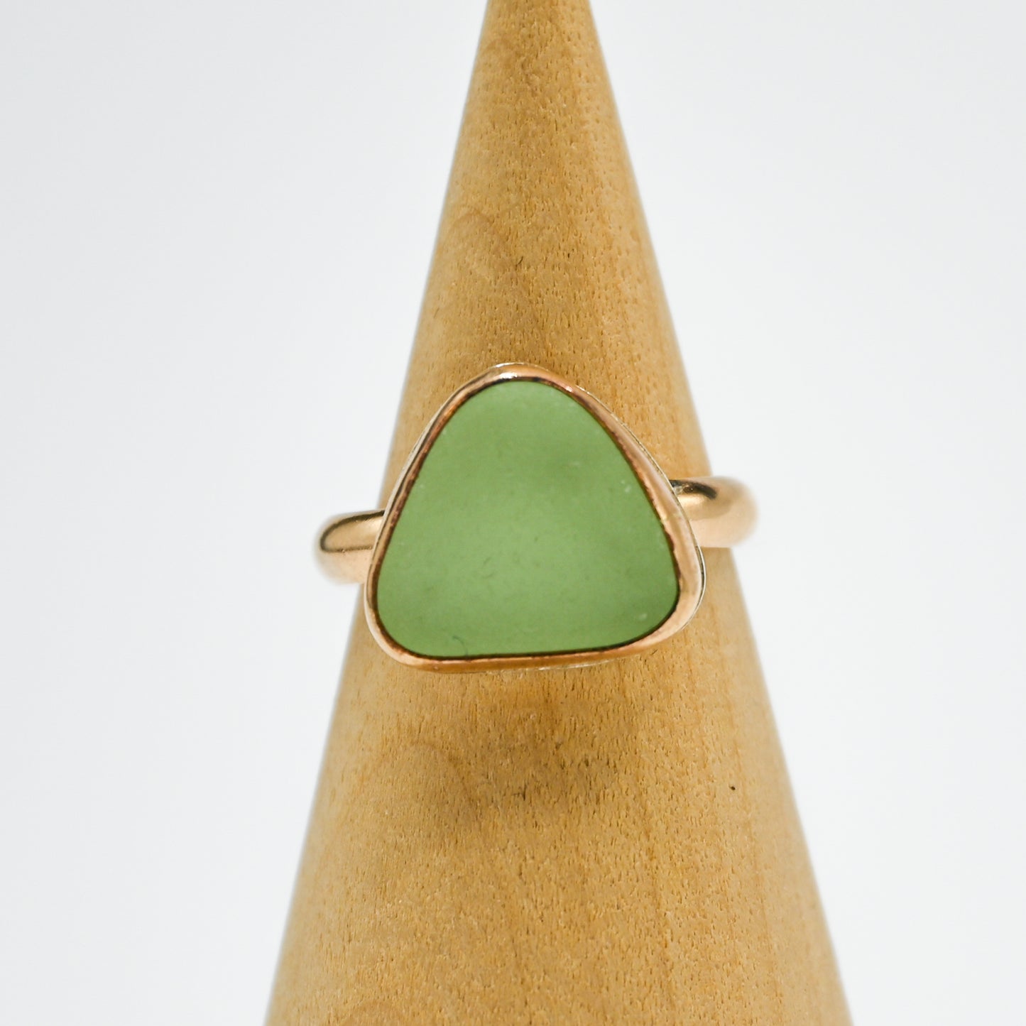 Gold fill xl UV sea glass size 7.25