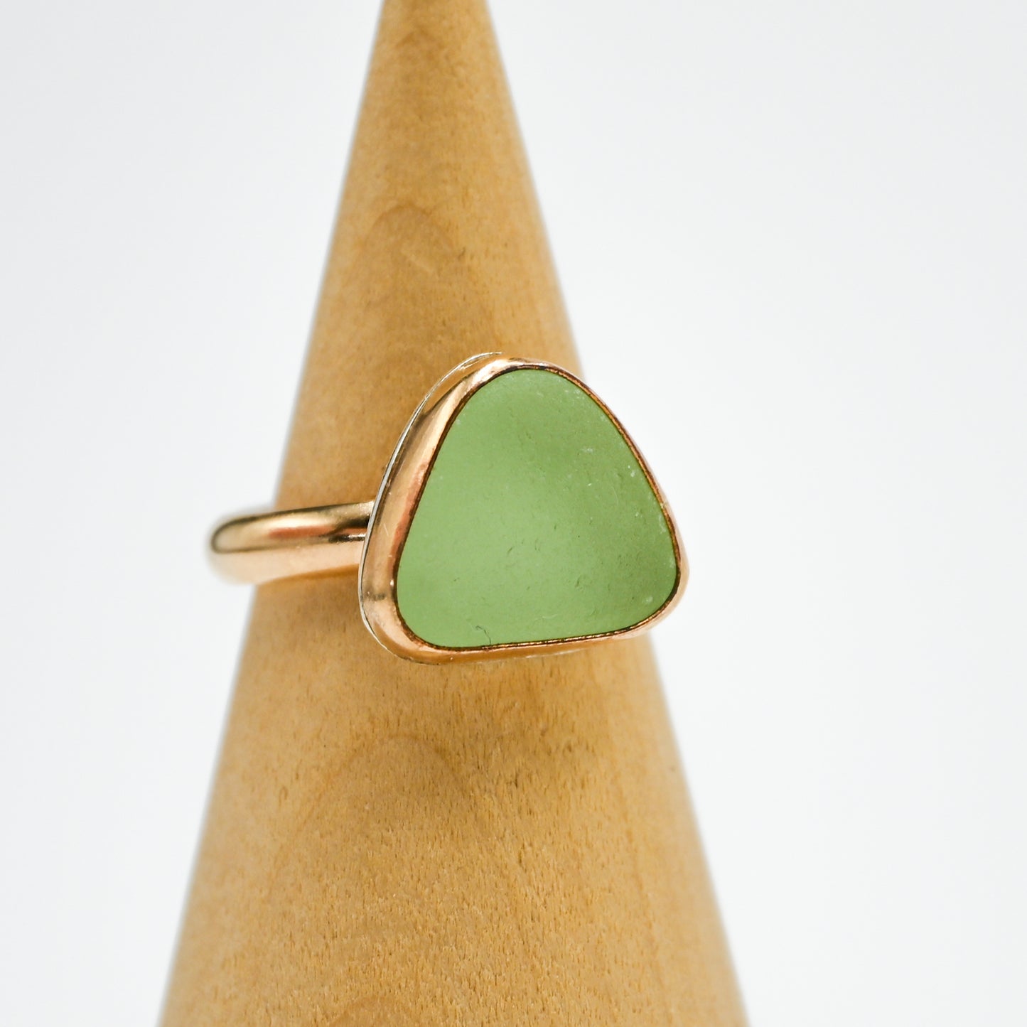 Gold fill xl UV sea glass size 7.25