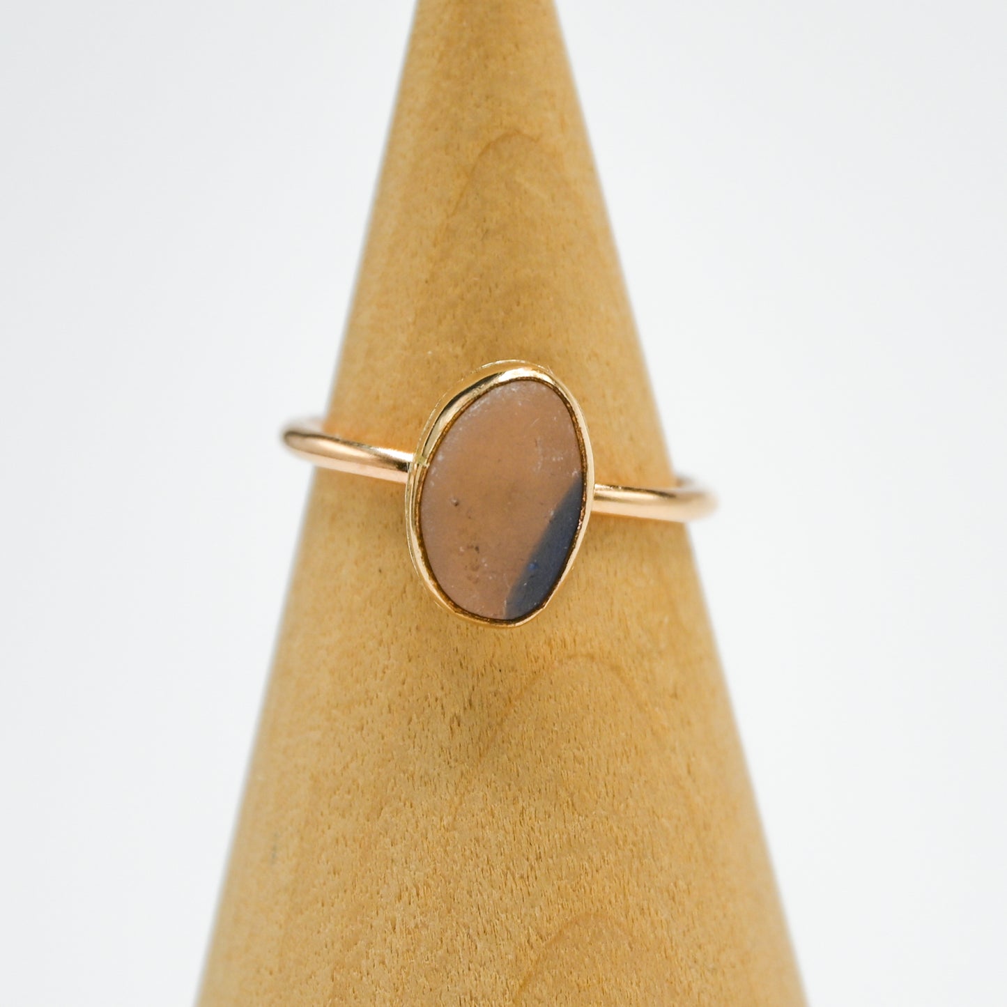 Gold fill multi pink and blue sea glass size 7.25