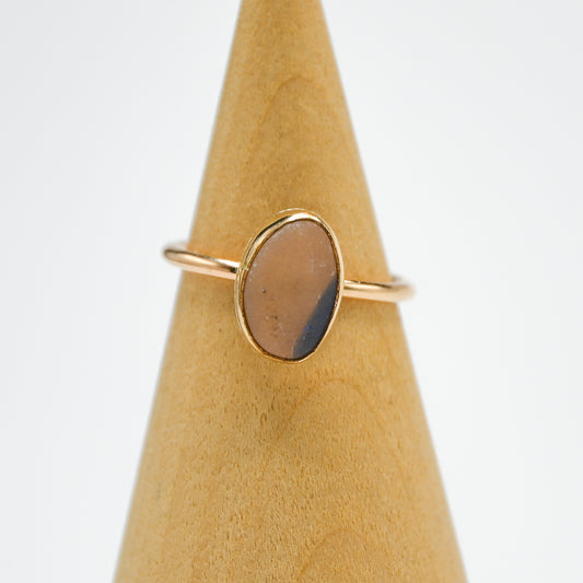 Gold fill multi pink and blue sea glass size 7.25